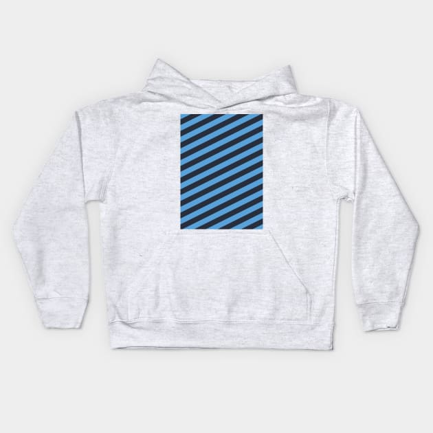 Co. Dublin GAA Sky Blue and Navy Angled Stripes Kids Hoodie by Culture-Factory